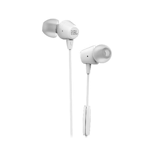 Auriculares JBL C50HI Intrauditivos con Micrófono Integrado - Blanco