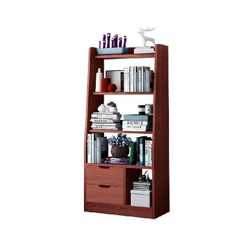 Biblioteca EMPOLi con 2 Cajones y 5 Estantes 140x63x24cm - Tabaco