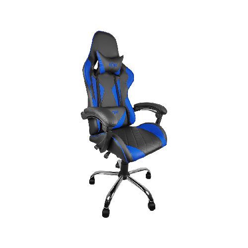 Silla Gamer EMPOLi con Almohadones Lumbar y Cervical - Azul