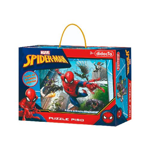 Puzzle Piso DIDACTA Diseño SPIDERMAN 60x44cm Super Resistente 35 Piezas Gigantes