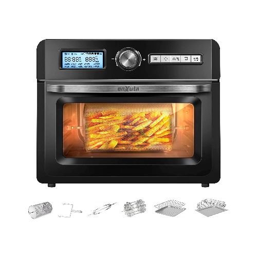 Horno Multifunción y Freidora sin Aceite ENXUTA 1550W 18L 10 Funciones Display LED + Accesorios