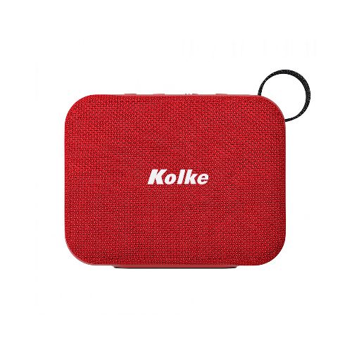 Parlante a Batería KOLKE JoyBox Portátil 5W RMS Bluetooth Función TWS, A Prueba de Agua IPX5 - Rojo