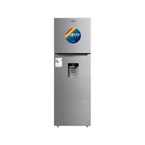 Refrigerador ENXUTA 248L Acero Inoxidable Freezer Frío Seco Dispensador de Agua Puertas Rebatibles Eficiencia A