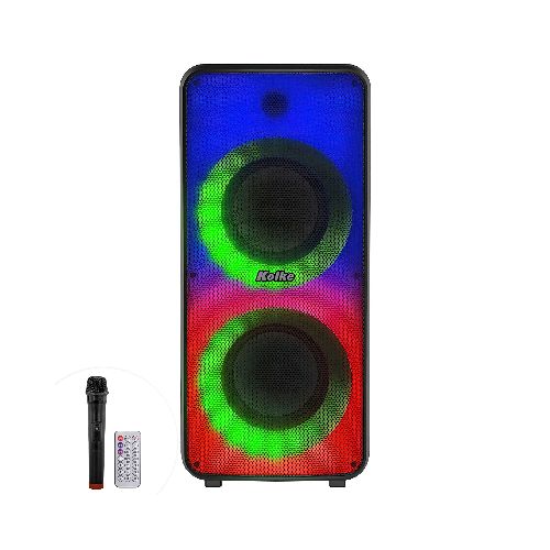 Parlante a Batería KOLKE Bloom 2 Inalámbrico 550W RMS Luces LED Fire Audiorítmicas Incluye Micrófono y Control Remoto