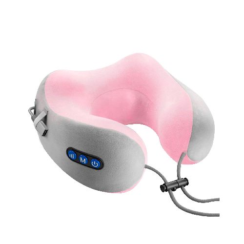 Masajeador de Cuello Almohada Batería Recargable Diseño Ergonómico Masaje y Calor - Rosa