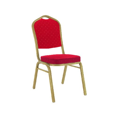 Silla Apilable Tapizada Acolchonado Superior Ideal Hotel Sala de Eventos Conferencias - Rojo