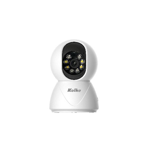 Cámara de Seguridad KOLKE WIFI Motorizada PTZ Uso Interior 2.0MP 1080p Tecnología ColorVU Visión Nocturna A COLOR Audio Bidireccional Detección de Movimiento App Celular