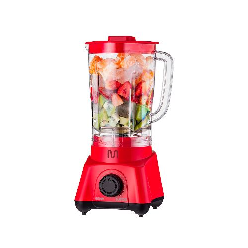 Licuadora Multilaser LQ654 650W Jarra de 2.3L Cuchillas Multi Blade con Tecnologías V-Max y Max Clean - Rojo