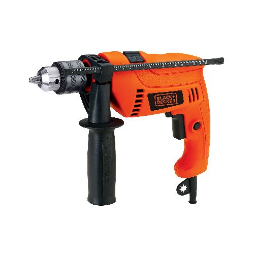 Taladro BLACK+DECKER Percutor HD555 560W 2800RPM Mandril 13mm y Barra de Profundidad