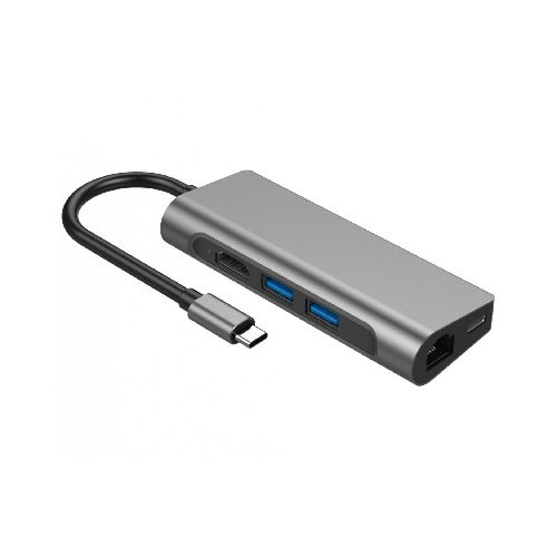 HUB USB-C 7 en 1 KOLKE KCH-426 2x USB 3.0 HDMI RJ-45 USB-C Lector SD y MicroSD