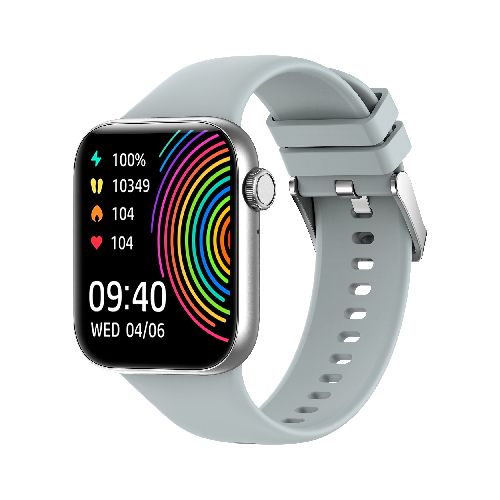 Smartwatch KOLKE Pantalla Táctil de 1.95” Cuerpo Metálico, Sensor de Pulsaciones, Protección IP67 - Plata