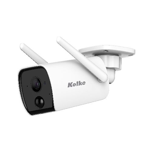 Cámara de Seguridad KOLKE 100% Inalámbrica con Batería Recargable y WIFI, 2.0MP 1080p, Apta para Interior y Exterior, Visión Nocturna, Audio Bidireccional, Detección de Movimiento, App Celular