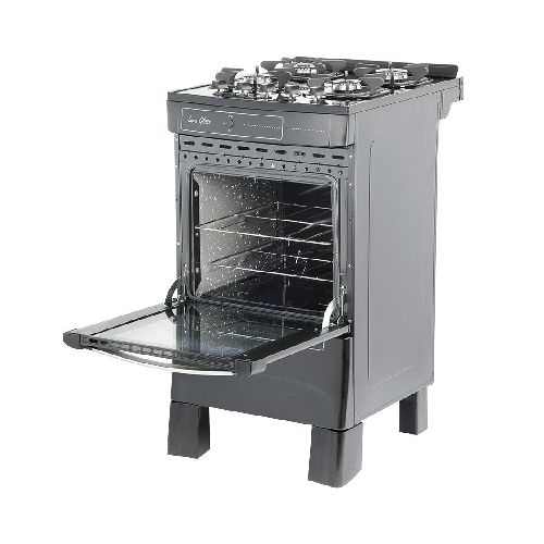 Cocina TEM Luna Glass Super Gas 4H Horno Doble Parrilla Mesada de Cristal Templado