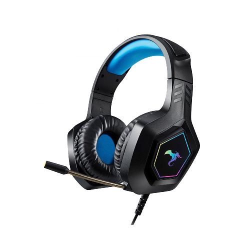 Auriculares Gamer KOLKE Balder Micrófono Flexible Aislamiento de Ruido Iluminación RGB Compatible con PS4 y PS5 - Azul