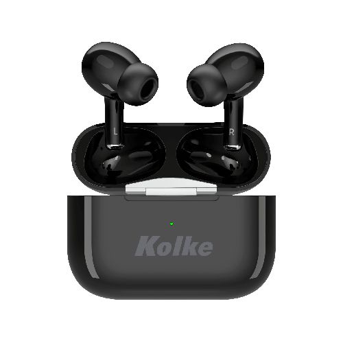 Auriculares TWS KOLKE Inalámbricos Bluetooth, con Control Táctil y Estuche Cargador - Negro