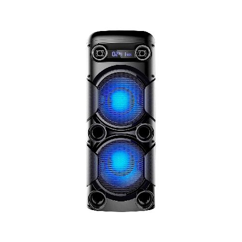 Parlante Torre Multilaser 900W RMS Bluetooth 5.0 Driver 2 x 8” Luces LED Refuerzo de Graves