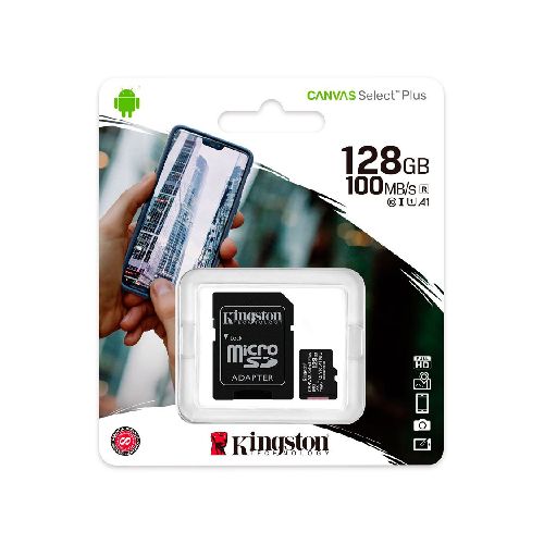 Memoria MicroSD KINGSTON Canvas Select Plus 128GB Clase 10