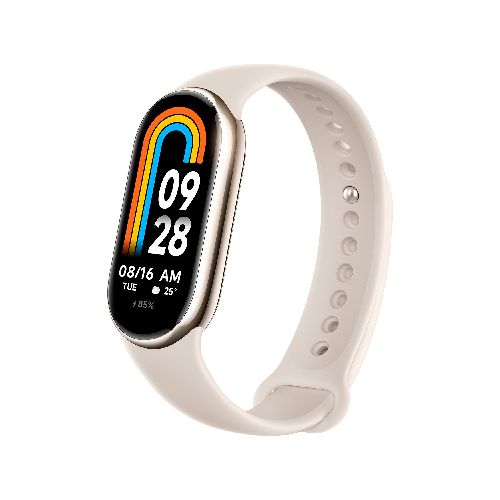 XIAOMI Smart Band 8 Pantalla AMOLED de 1.62” Medición VO2 y SpO2 Resistencia al Agua 5 ATM - Champagne Gold