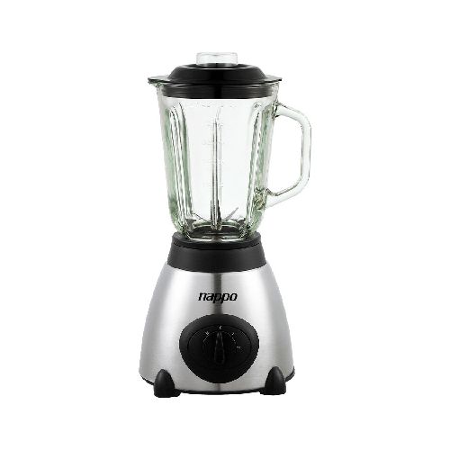 Licuadora NAPPO 600W Acero Inox Jarra de Vidrio 1.5L + Molinillo de Café