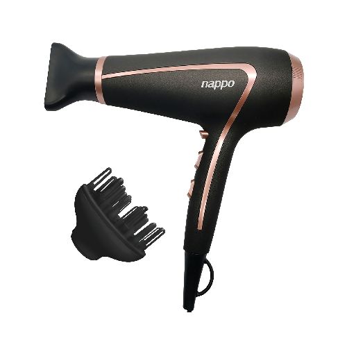 Secador de Pelo NAPPO 2200W Tourmaline ION 3 Niveles de Temperatura + Difusor y Concentrador