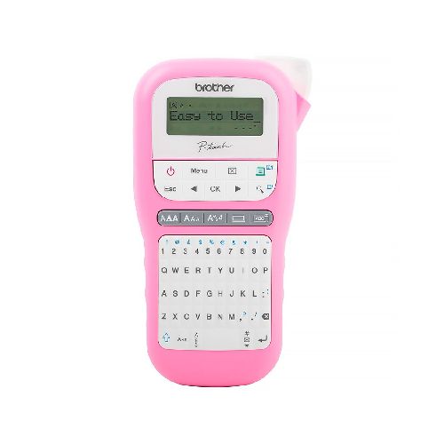 Rotuladora Portátil BROTHER PT-H110 Impresora de Etiquetas con Pantalla LCD y Teclado QWERTY con 250 Símbolos - Rosa