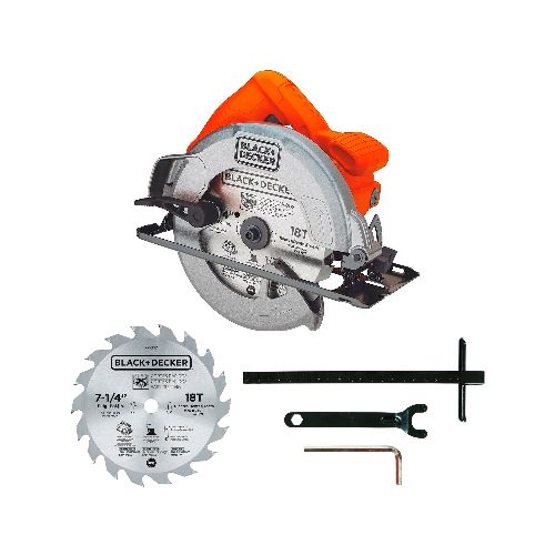 Sierra Circular BLACK+DECKER CS1004 Disco 7-1/4” (184mm) 1400W 5300RPM Doble Cubierta de Protección