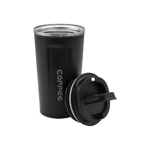 Vaso Térmico de 510ml Acero Inoxidable con Tapa Hermética - Negro