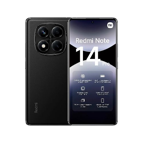 Xiaomi Redmi Note 14 PRO de 6.67'' AMOLED 256GB 8GB RAM Cámara 200Mpx Ultra Gran Angular - Midnight Black