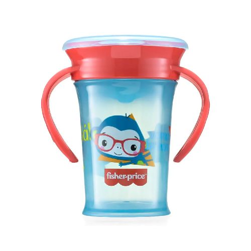 Vaso de Entrenamiento 360º FISHER PRICE First Moment, de 210ml con Asas Extraíbles - Azul Sweet