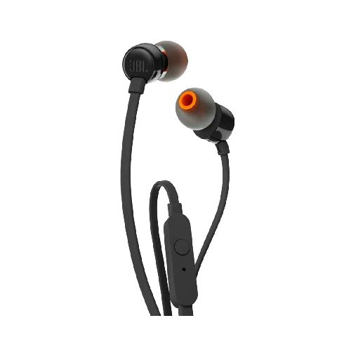 Auriculares JBL T110 In-Ear Micrófono Integrado Cable Plano - Negro