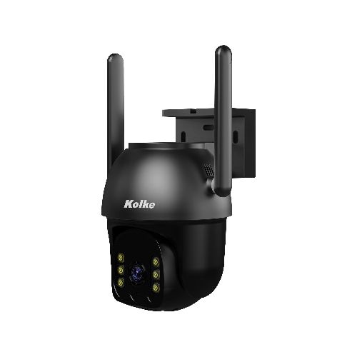 Cámara de Seguridad KOLKE Motorizada PTZ 3.0MP Inalámbrica WIFI Dual Band 2.4GH/5G Apta para Interior y Exterior Visión Nocturna Inteligente Detección de Movimiento Audio Bidireccional App Celular