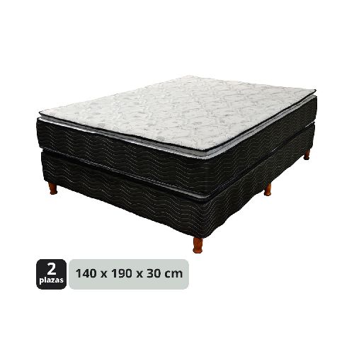 Conjunto de sommier Selecto Premium 2 plazas 140x190x30 cm - Géant