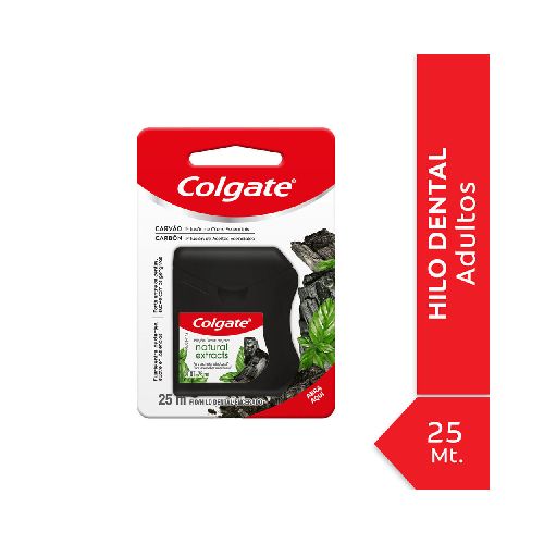 Hilo dental COLGATE Natural Extracts Carbón 25 m - Géant