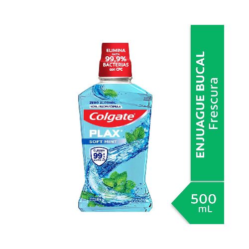 Enjuague bucal COLGATE Plax soft mint 500 ml - Géant