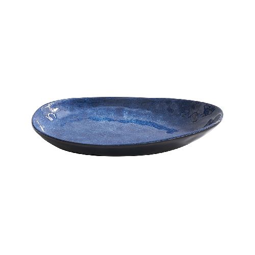 Plato oval melamina azul 28,4 x 19 x 5,1 cm - Géant