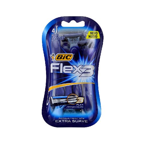 Afeitadora BIC flex 3 4 un. - Géant