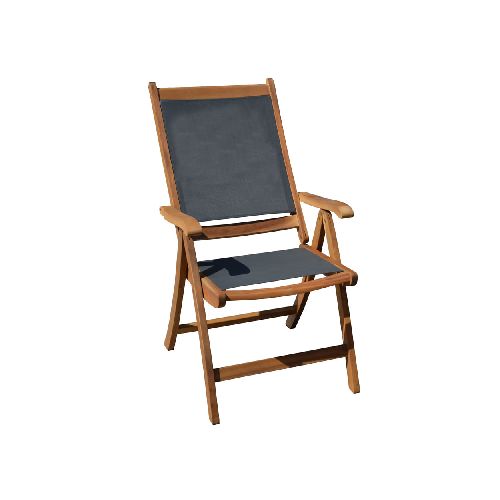 Silla plegable madera acacia 58,5x111x103 cm - Géant