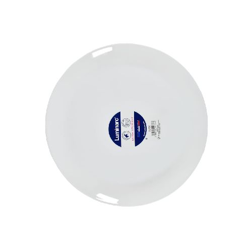 Plato llano vidrio 27 cm templado blanco - Géant