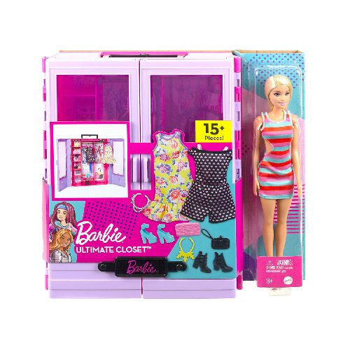 BARBIE - Closet de lujo con muñeca - Géant