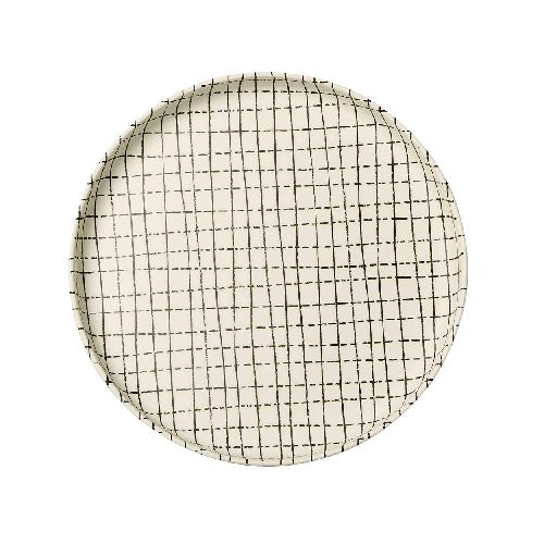 Plato postre en bamboo rayas 20 cm - Géant