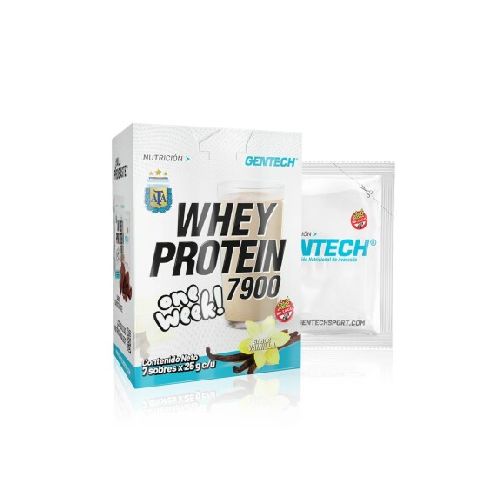 Gentech Suplemento En Polvo Whey Protein 7 sobres - Vainilla