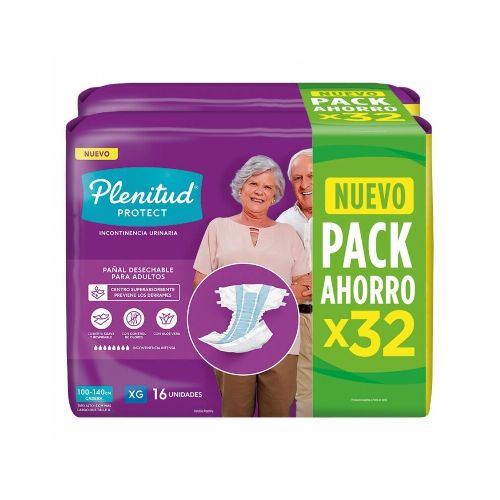 Pañales Para Adultos Plenitud Protect Talle Xg 32 Uds.