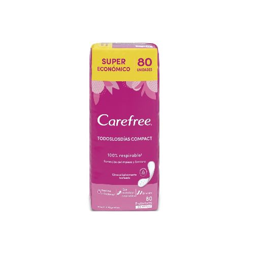 Protectores Diarios Carefree 80 Uds. Compact