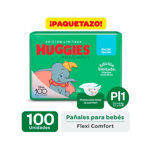 Pañales Huggies Flexi Comfort Talle P 100 Uds.