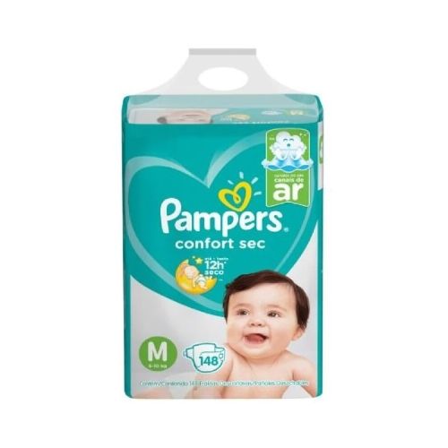 Pañales Pampers Confort Sec Talle M 148 Uds.