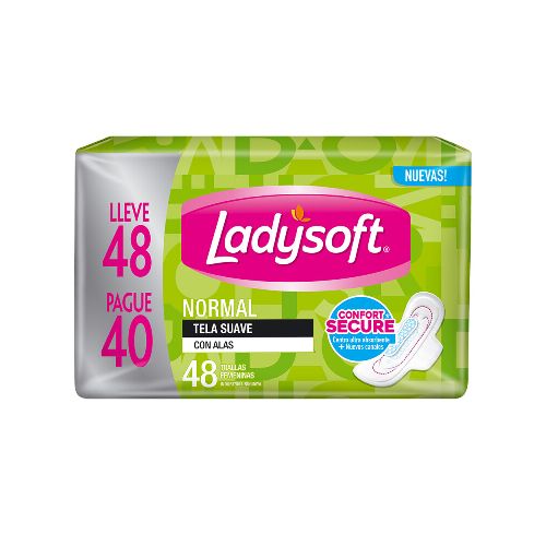 Toallas Femeninas Ladysoft Tela Suave 48 Uds.