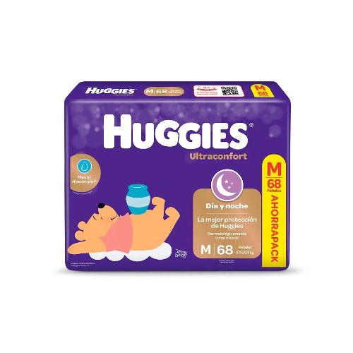 Pañales Huggies Ultraconfort Talle M 68 Uds.