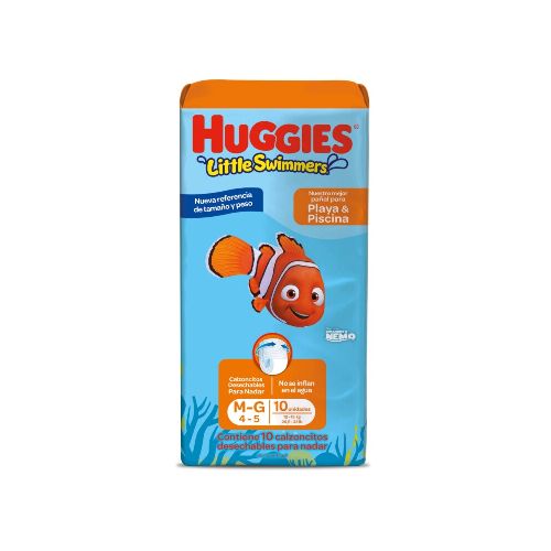 Pañales Huggies Little Swimmers Talle M - G 10 Uds.