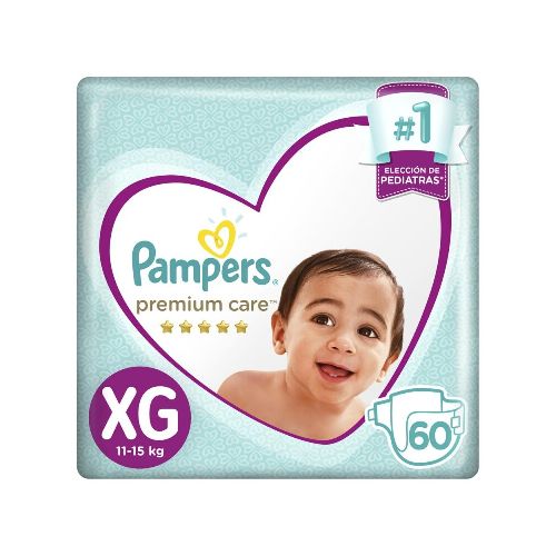 Pañales Pampers Premium Care Talle Xg 60 Uds.