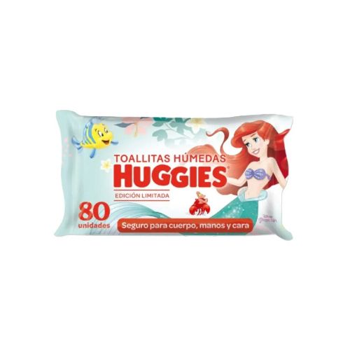 Toallitas Húmedas Huggies Cuidado 4en1 Sirenita 80 Uds.